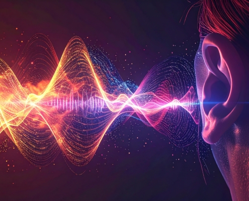 Ear Receiving a Soundwave